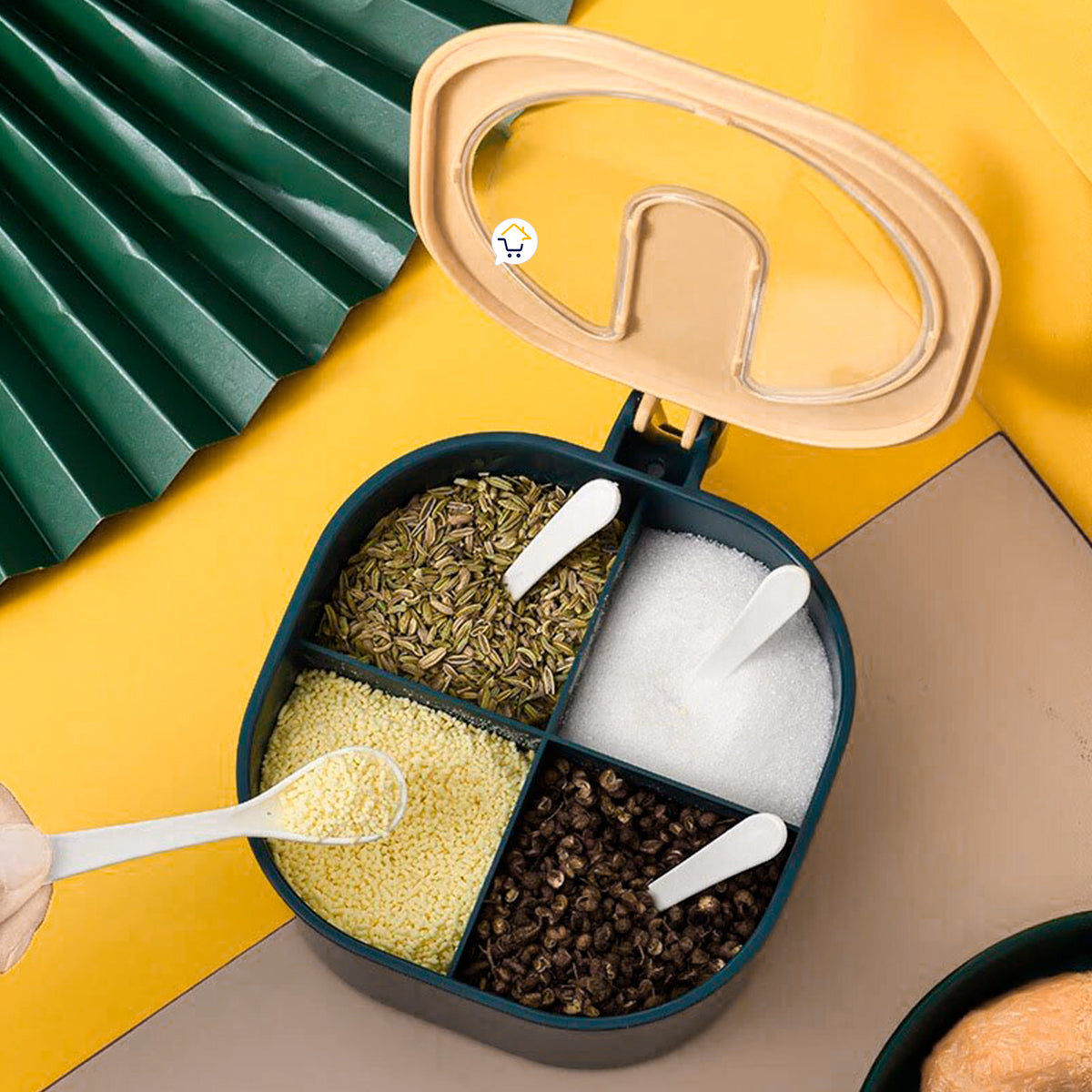 🍵PRACTICO ORGANIZADOR DE CONDIMENTOS Y ESPECIAS CON TAPA🍵 - De Shopping Store