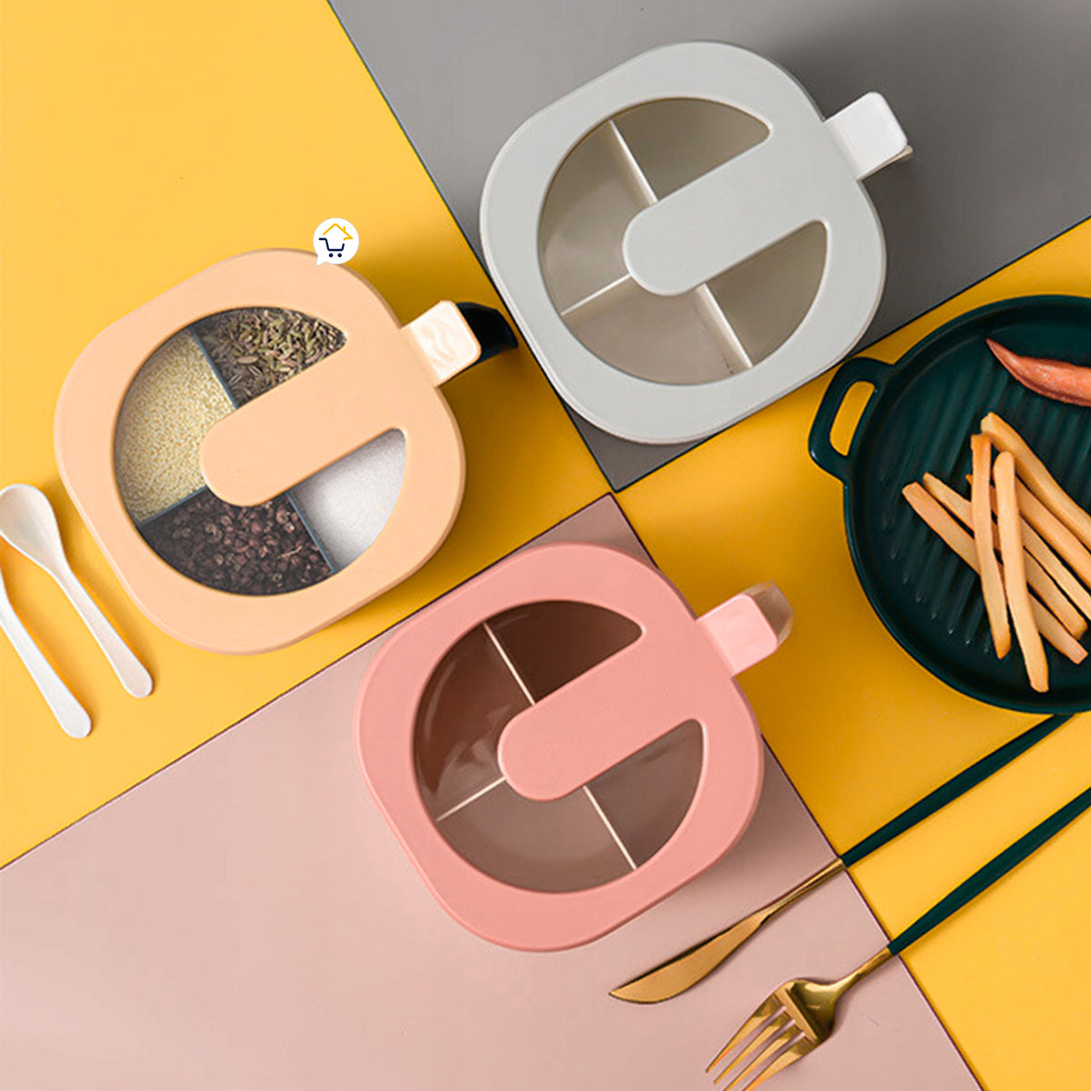 🍵PRACTICO ORGANIZADOR DE CONDIMENTOS Y ESPECIAS CON TAPA🍵 - De Shopping Store